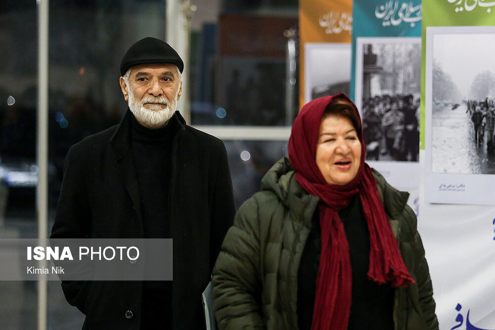 پوران درخشنده و محمود کلاری در حاشیه  افتتاحیه سی‌و‌هفتمین جشنواره فیلم فجر