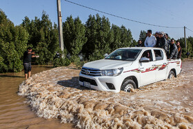 شهر "رفیع" در محاصره سیلاب