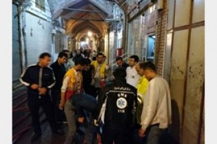 16 مصدوم در حادثه آتش سوزی بازار تبریز