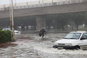 آبگرفتگی معابر شهر اهواز در پی بارندگی‌های اخیر