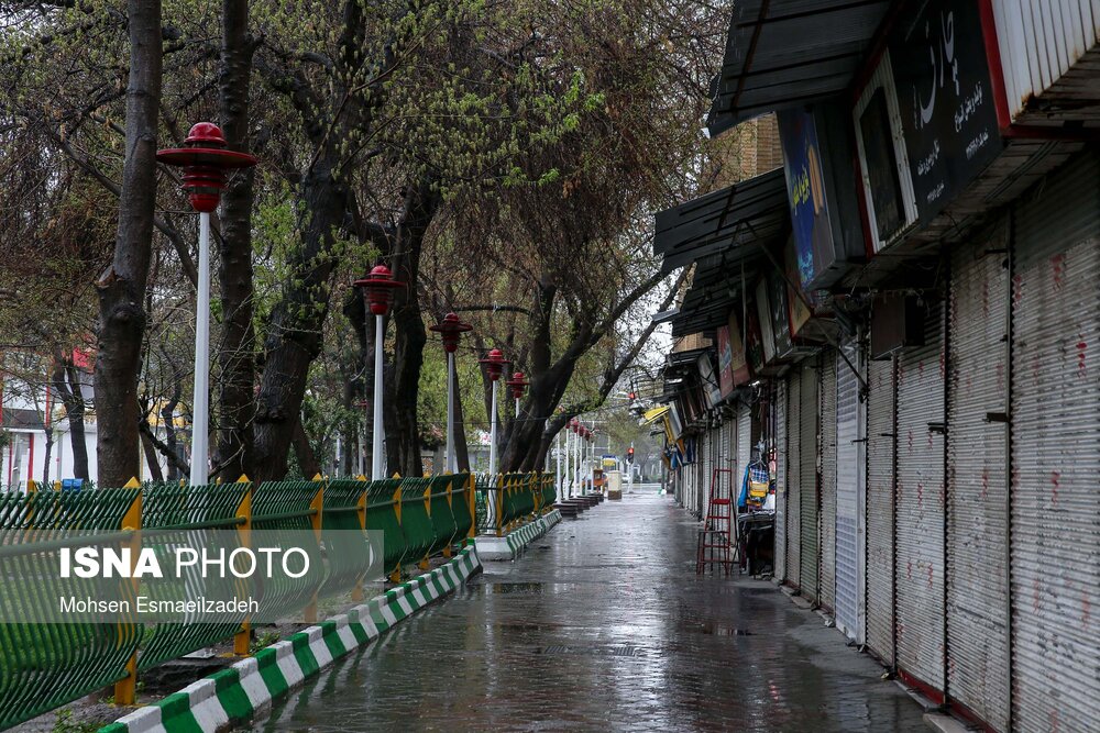 تعطیلی بازارهای مشهد در پی شیوع کرونا ـ خیابان کوشش