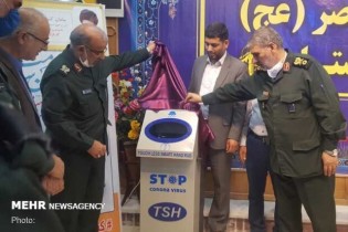 یک دستگاه ضد عفونی کننده دست در خوزستان رونمایی شد