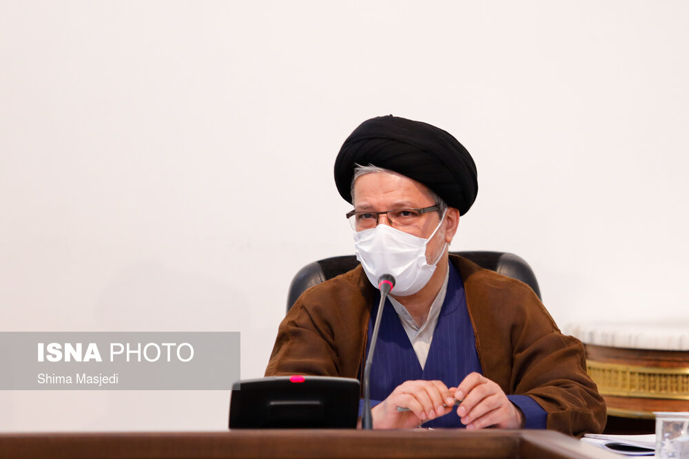 سعید رضا عاملی دبیر شورای عالی انقلاب فرهنگی در جلسه ستاد مهندسی فرهنگی