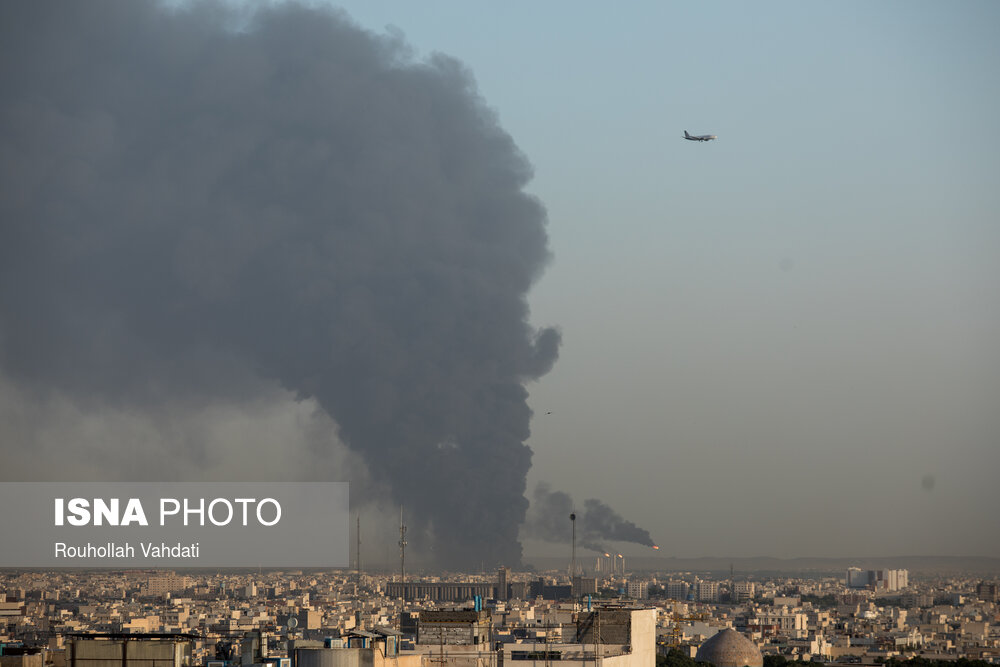 آتش‌سوزی گسترده در جنوب تهران