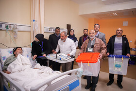 صندوق سیار اخذ رای در بیمارستان رضا (ع) مشهد