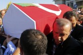 تصاویر/ حضور اردوغان در مراسم تشییع قربانیان کودتا