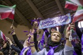 تصاویر/ اجتماع هواداران روحانی در کرمانشاه