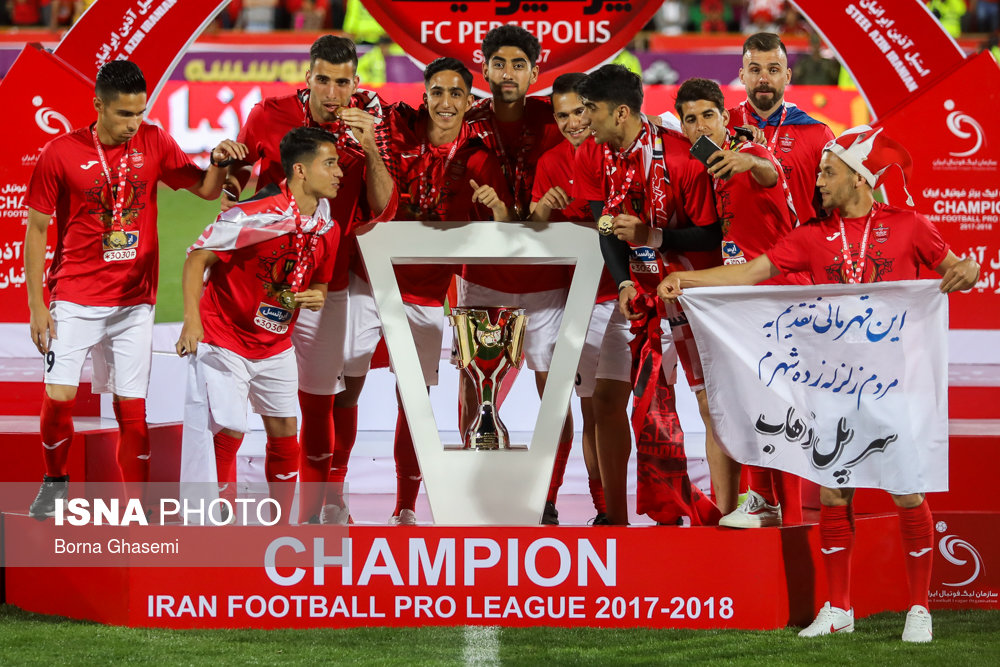 دیدار تیم‌های فوتبال پرسپولیس و سپیدرود و جشن قهرمانی پرسپولیس