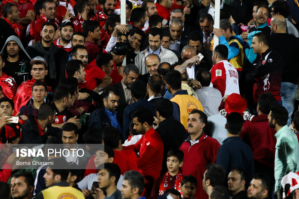 دیدار تیم‌های فوتبال پرسپولیس و سپیدرود و جشن قهرمانی پرسپولیس