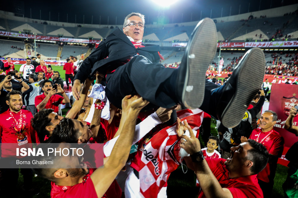 دیدار تیم‌های فوتبال پرسپولیس و سپیدرود و جشن قهرمانی پرسپولیس