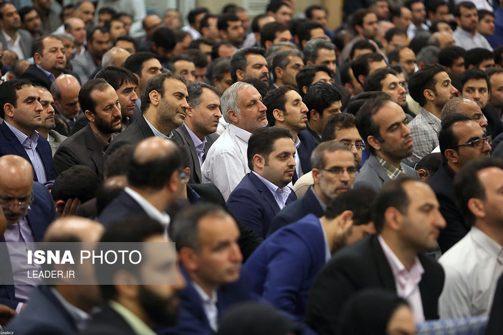 دیدار رئیس و نمایندگان مجلس شورای اسلامی و مسئولان و کارکنان قوه مقننه با مقام معظم رهبری
