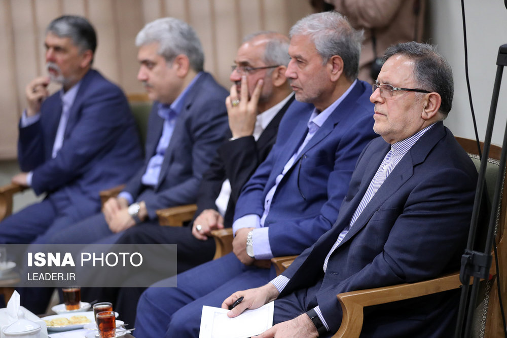 دیدار رئیس‌جمهور و اعضای هیئت دولت با مقام معظم رهبری