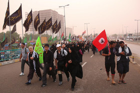 خروج زائران اربعین حسینی از شهر نجف