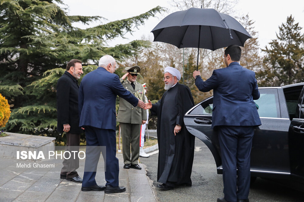 مراسم استقبال رسمی روحانی از نخست وزیر ارمنستان