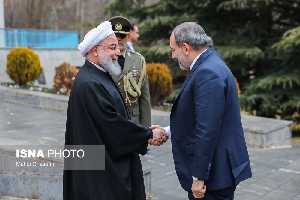 مراسم استقبال رسمی روحانی از نخست وزیر ارمنستان