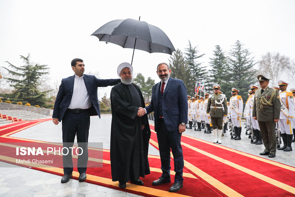 مراسم استقبال رسمی روحانی از نخست وزیر ارمنستان