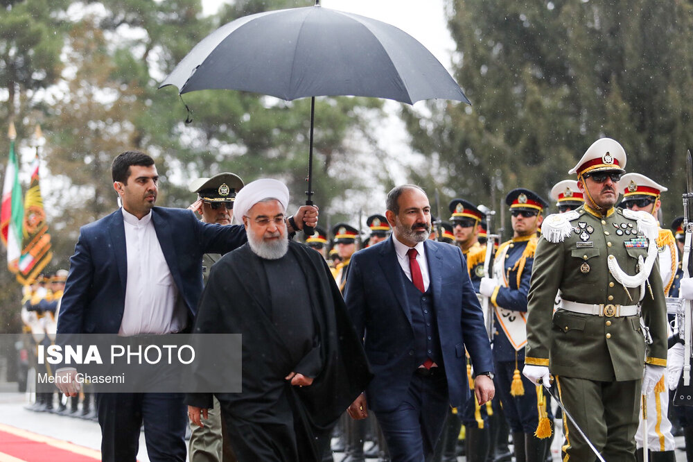 مراسم استقبال رسمی روحانی از نخست وزیر ارمنستان