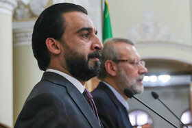 دیدار علی لاریجانی با محمد الحلبوسی رئیس مجلس عراق