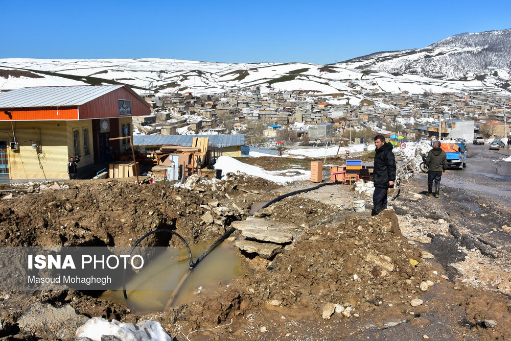 خسارت رانش زمین به ۱۲۰ خانه روستای حسین آباد کالپوش شهرستان میامی - سمنان