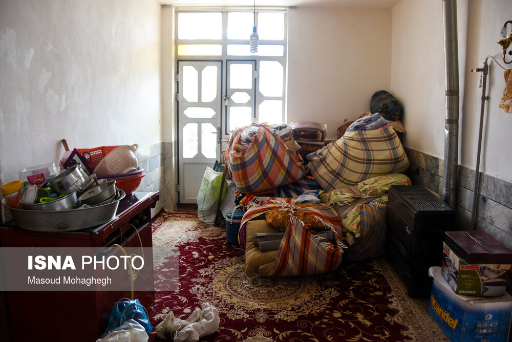 خسارت رانش زمین به ۱۲۰ خانه روستای حسین آباد کالپوش شهرستان میامی - سمنان