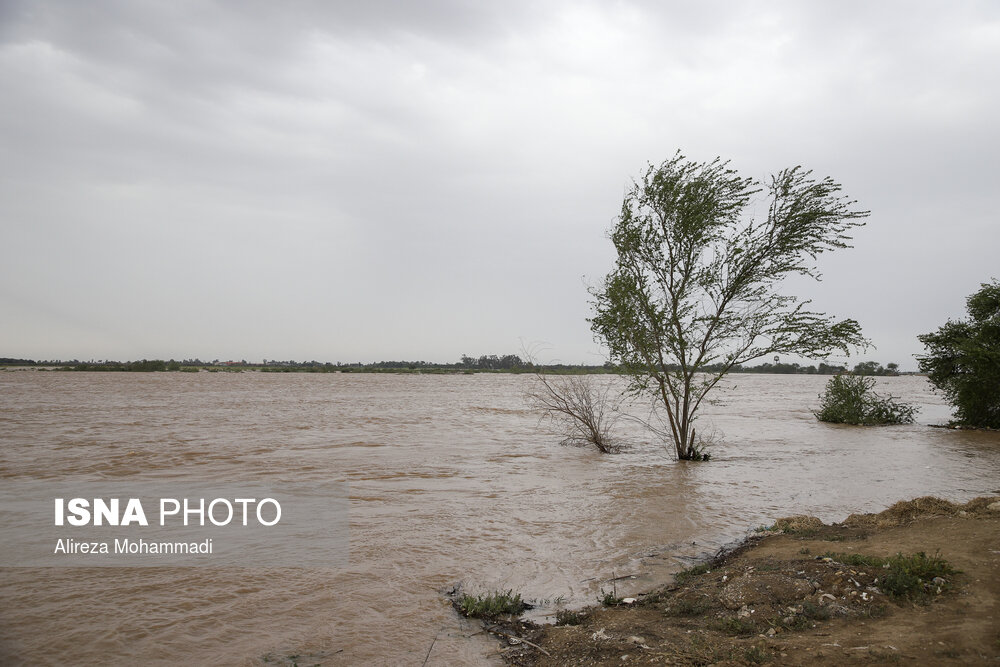 ساخت سیل بند بر روی کارون در روستای ملیحان اهواز