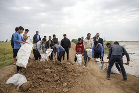 ساخت سیل بند بر روی کارون در روستای ملیحان اهواز