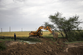 ساخت سیل بند بر روی کارون در روستای ملیحان اهواز