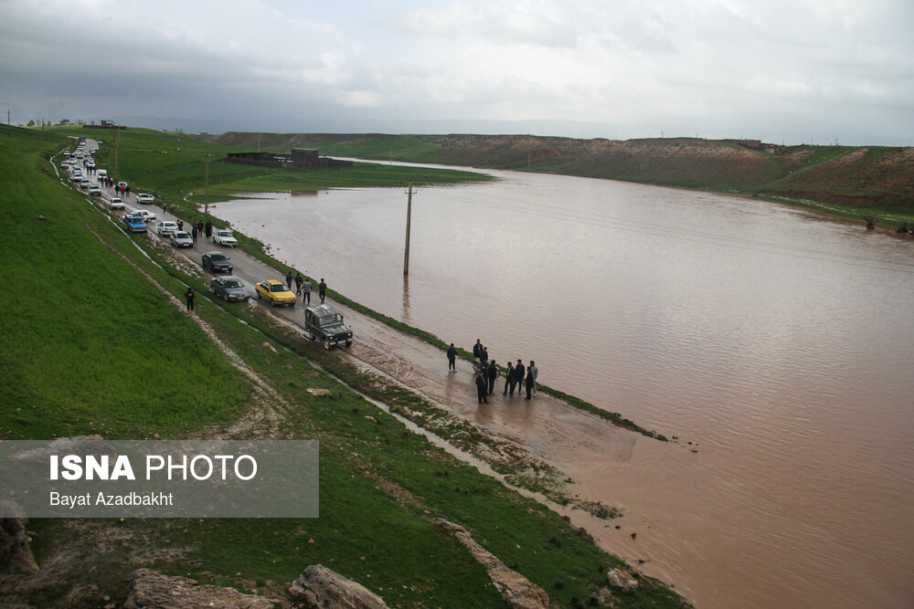 سیلاب در استان لرستان جاری شدن سیل در شهر کوهدشت