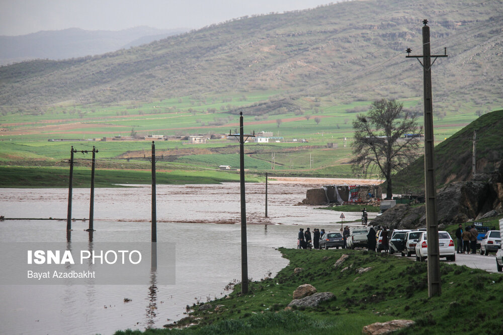 سیلاب در استان لرستان جاری شدن سیل در شهر کوهدشت