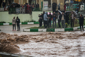 سیلاب در استان لرستان جاری شدن سیل در شهر کوهدشت