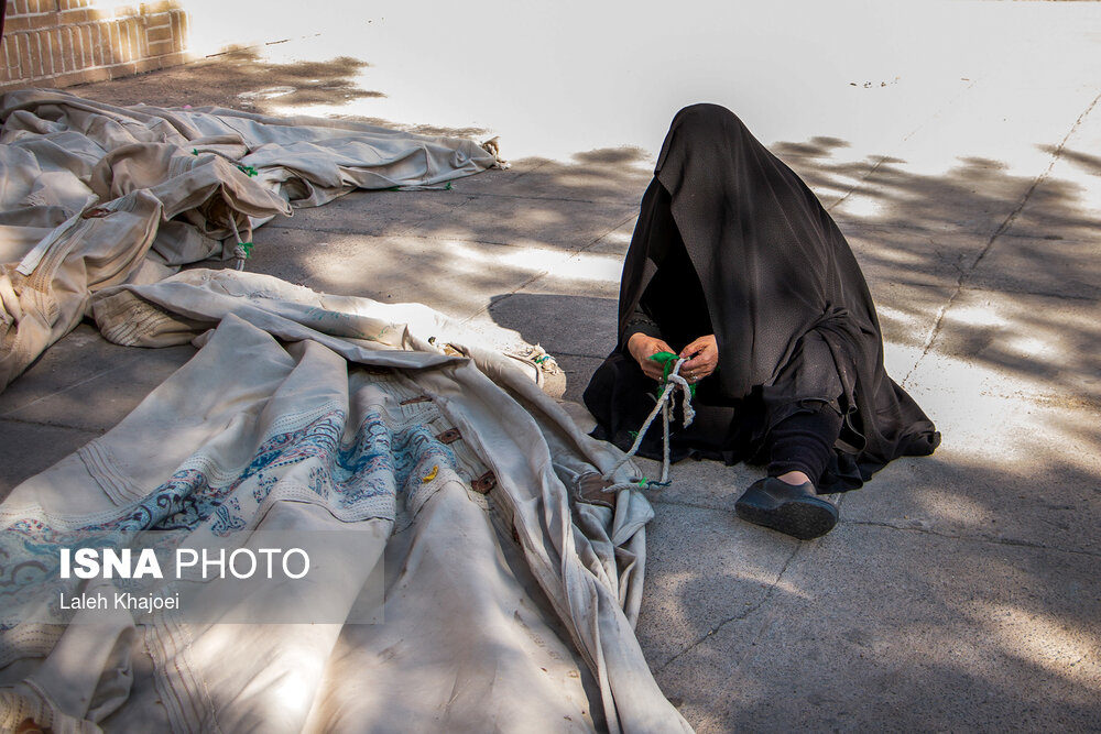 برپایی چادرعزا در خانه حاج «رشید» سیرجان