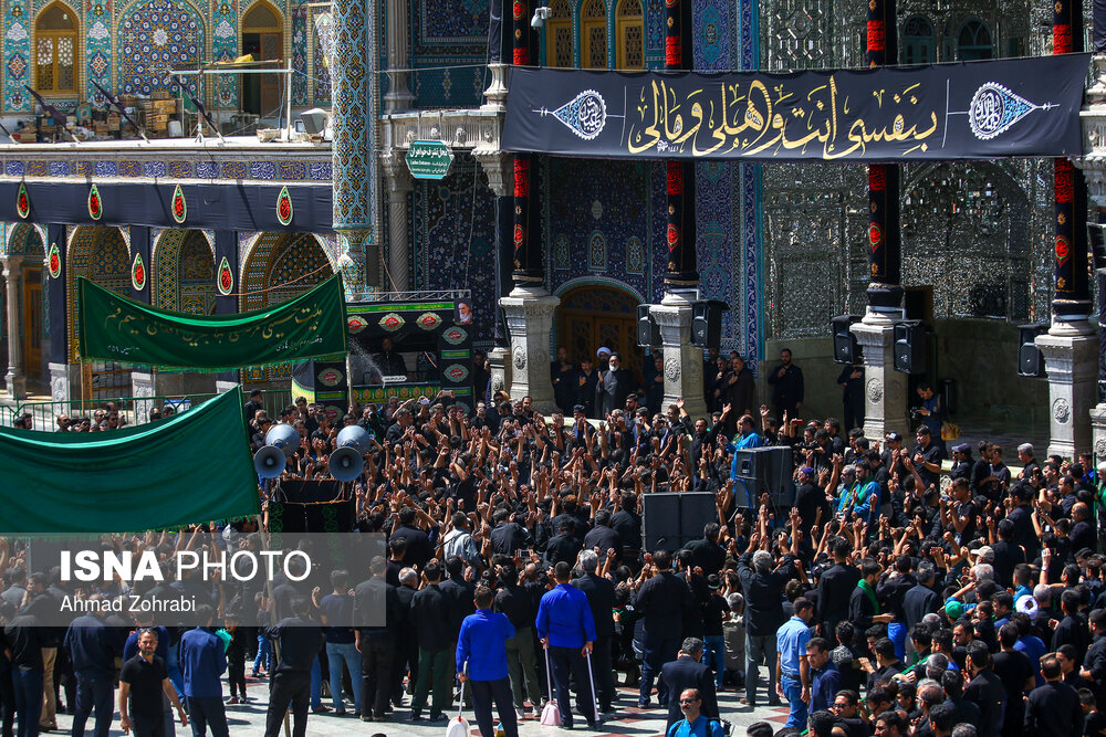 مراسم عزاداری تاسوعا حسینی در حرم حضرت معصومه(س)