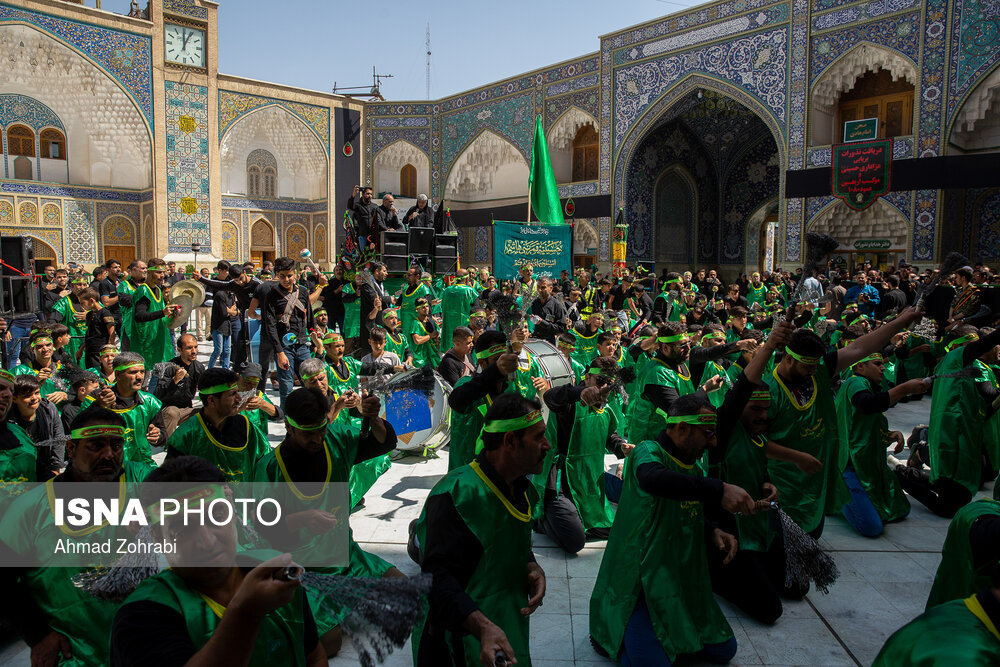 مراسم عزاداری تاسوعا حسینی در حرم حضرت معصومه(س)