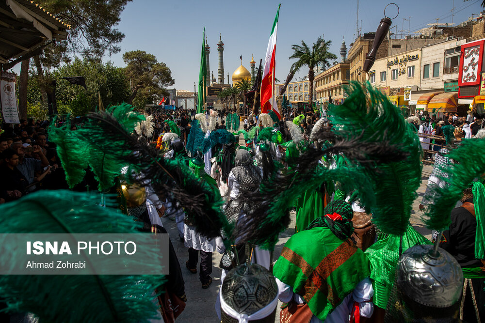 مراسم عزاداری تاسوعا حسینی در حرم حضرت معصومه(س)