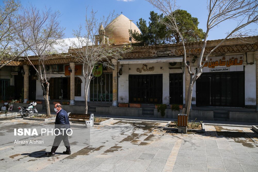 «میدان جلفای اصفهان» در پی شیوع ویروس کرونا چند روز مانده به نوروز 99