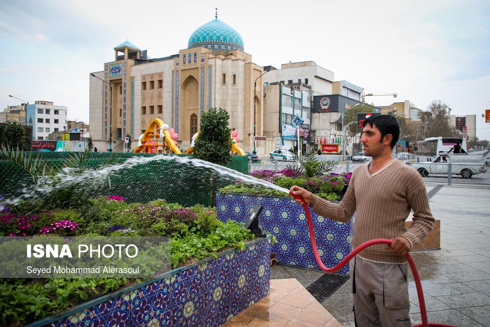 زیباسازی شهر در آستانه سال نو