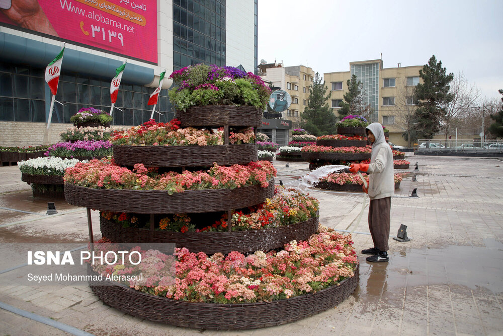 زیباسازی شهر در آستانه سال نو