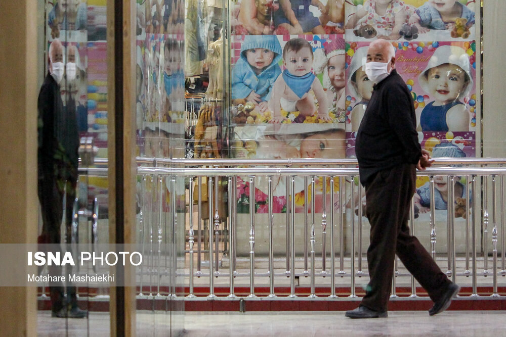 دومین روز طرح ماسک اجباری در اراک- پاساژ اتحاد