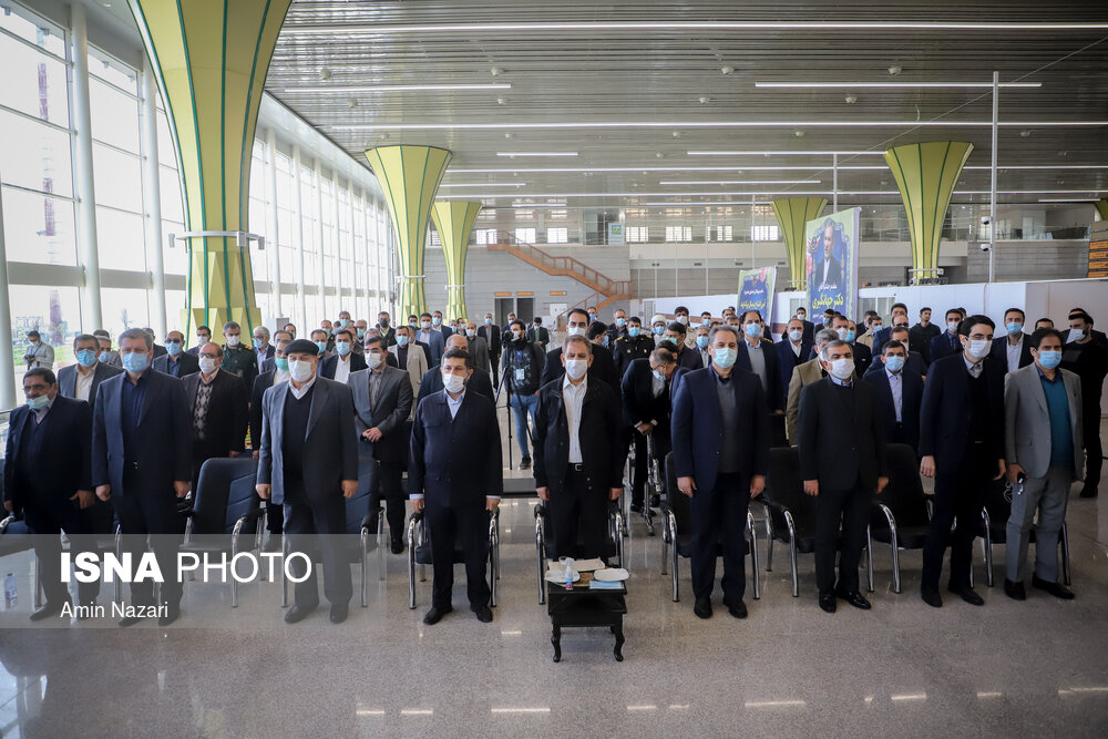 مراسم افتتاح بزرگترین سالن فرودگاهی جنوب غرب کشور در آبادان با حضور اسحاق جهانگیری، معاون اول رئیس جمهور