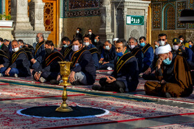 آیین خطبه خوانی خادمان حرم کریمه اهل بیت(ع) در روز شهادت امام کاظم(ع)