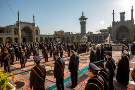 آیین خطبه خوانی خادمان حرم کریمه اهل بیت(ع) در روز شهادت امام کاظم(ع)