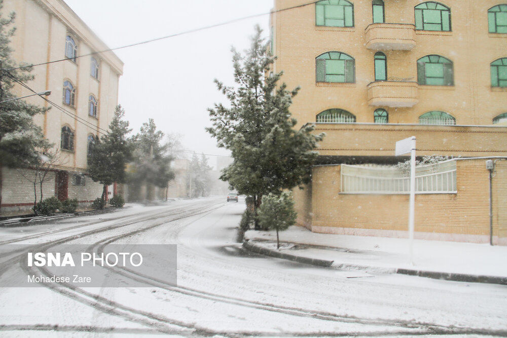 بارش برف در مشهد