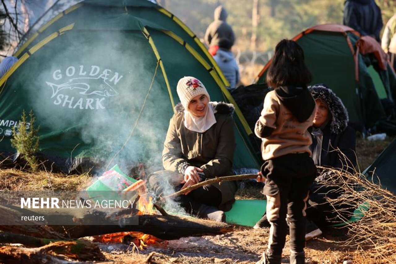 پناهجویان گیر افتاده در مرز بلاروس و لهستان