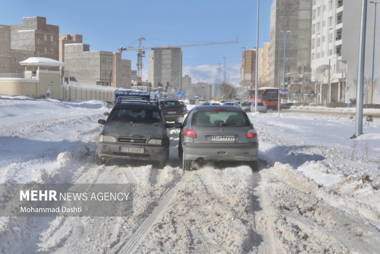 وضعیت معابر اردبیل ۴روز پس از بارش برف
