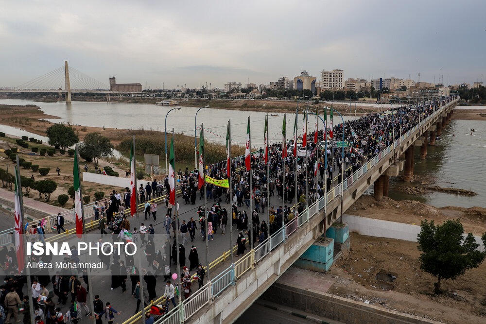 مراسم گرامی‌داشت ۲۲ بهمن چهل و سومین سالروز پیروزی شکوهمند انقلاب اسلامی-اهواز