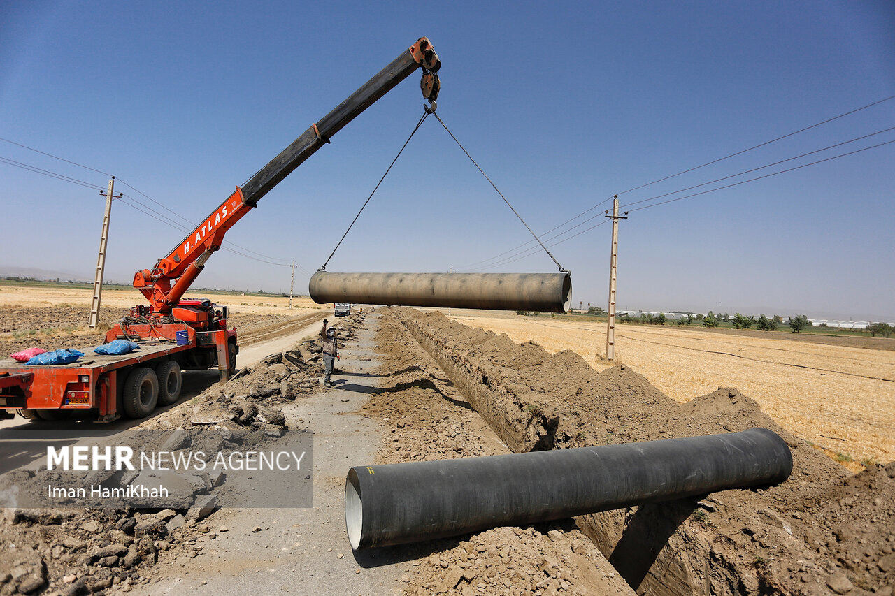 روند اجرایی خط اضطراری آبرسانی به همدان