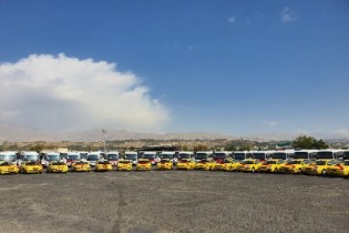 اتوبوس و تاکسی های جدید تهران تحویل گرفته شدند