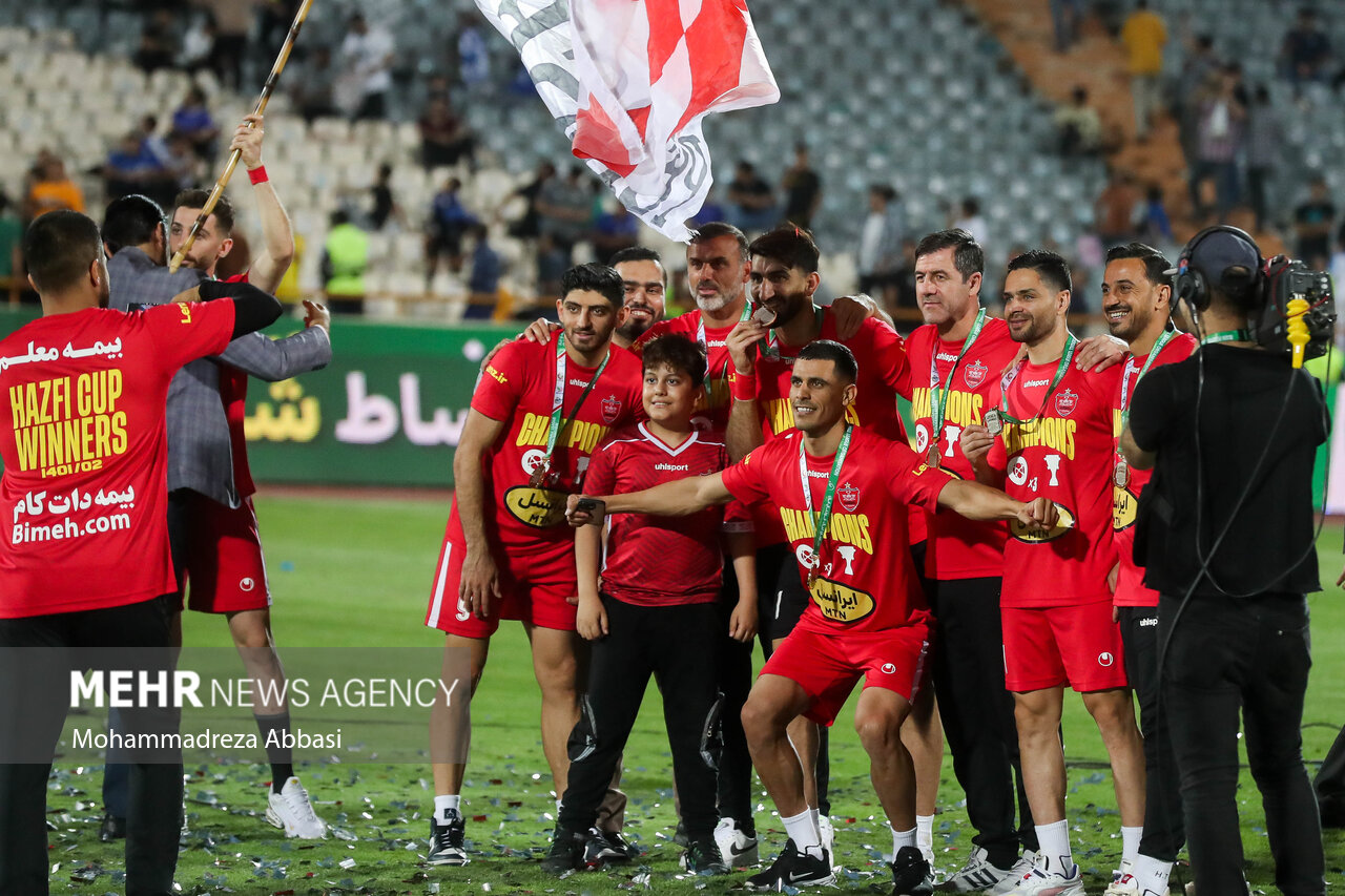 جشن قهرمانی پرسپولیس در جام حذفی فوتبال ایران