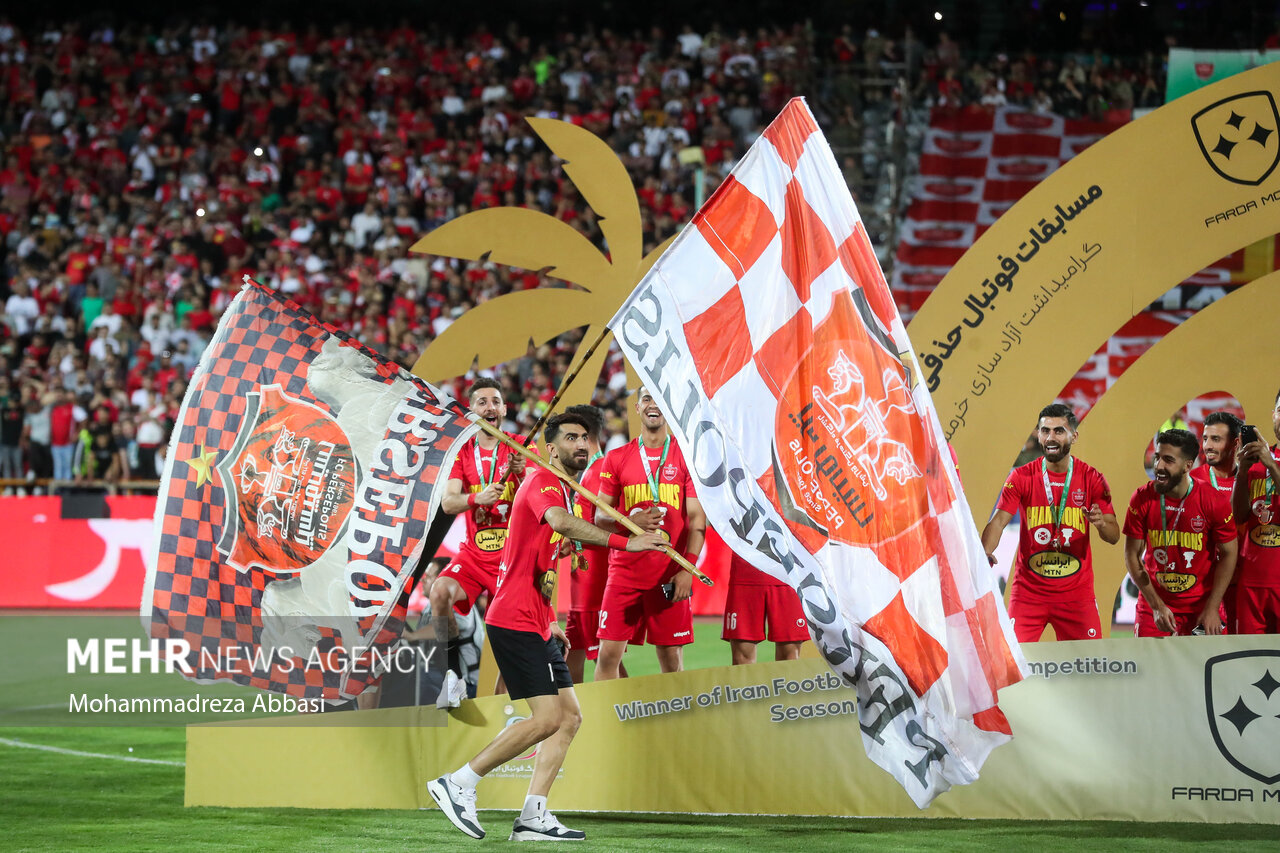 جشن قهرمانی پرسپولیس در جام حذفی فوتبال ایران