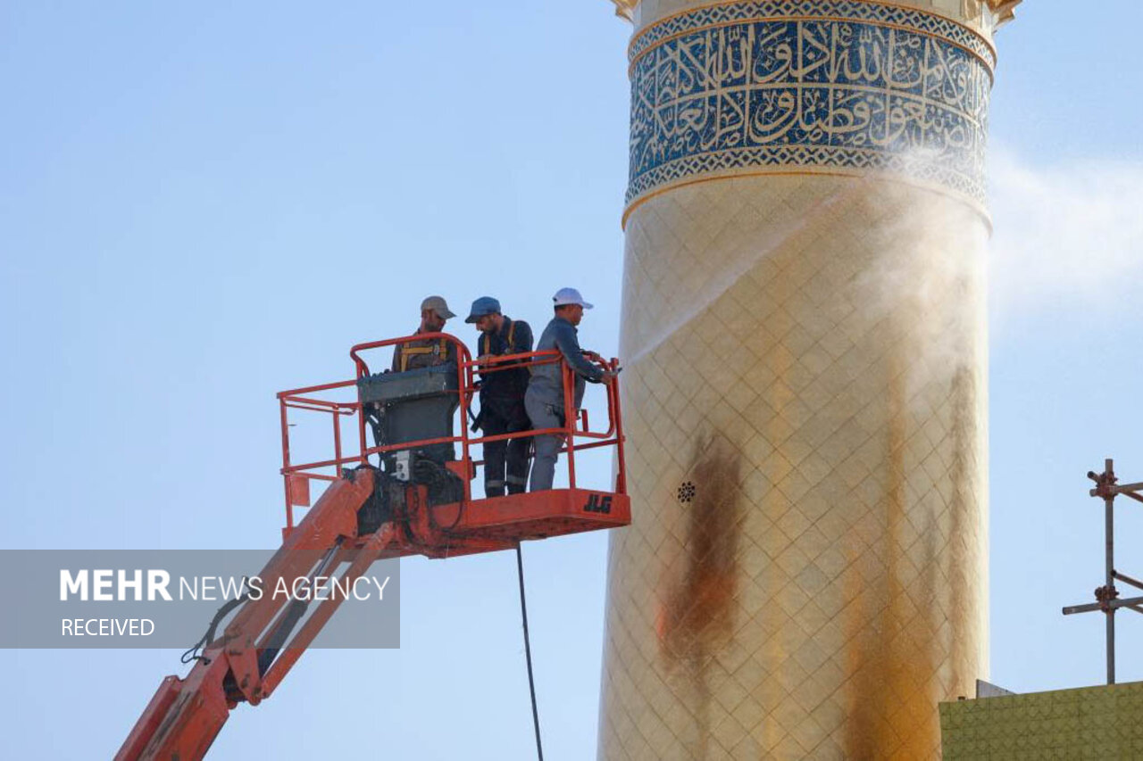 حرم امام علی علیه‌الاسلام در نجف اشرف در آستانه جشن عید غدیر آماده میزبانی از زائران امیرالمونین (ع) شد